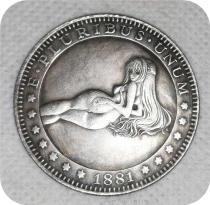 Type#6_Sexy girl Morgan Dollar Hobo Nickel Coin COPY COIN-replica commemorative coins