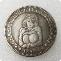 Type#7_Sexy girl Morgan Dollar Hobo Nickel Coin COPY COIN-replica commemorative coins