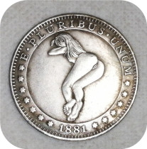 Type#1_Sexy girl Morgan Dollar Hobo Nickel Coin COPY COIN-replica commemorative coins