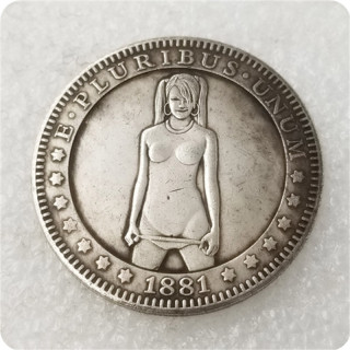 Type#27_Sexy girl Morgan Dollar Hobo Nickel Coin COPY COIN-replica commemorative coins