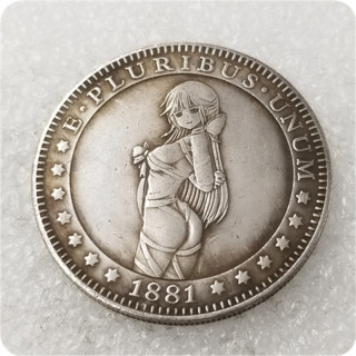 Type#14_Sexy girl Morgan Dollar Hobo Nickel Coin COPY COIN-replica commemorative coins