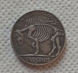 Hobo Nickel Coin_Type #46_1938-D BUFFALO NICKEL Copy Coin