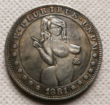 Sexy girl-1881-CC Morgan Dollar Hobo Nickel Coin COPY COIN-replica commemorative coins