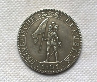 1801 B Switzerland 4 FRANKEN Silver Copy Coin commemorative coins