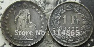 1896-B Switzerland 1 Francs Copy Coin commemorative coins