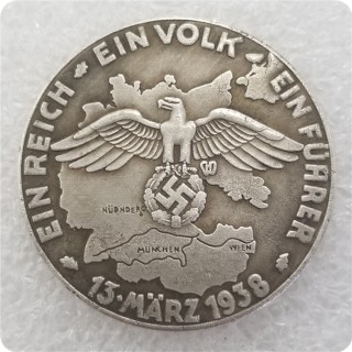 Type #131_ 1938 German WW2 Commemorative COIN COPY FREE SHIPPING