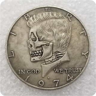 Hobo Nickel Coin_1974 Kennedy Half Dollar Copy Coin