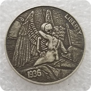 Hobo Nickel Coin_Type #64_1936-D BUFFALO NICKEL copy coins commemorative coins collectibles