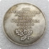 Type #136_ 1936 German WW2 Commemorative COIN COPY FREE SHIPPING