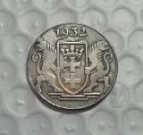 1932-POLAND-5-GULDEN-KRANTOR-DANZIG-Copy Coin commemorative coins