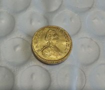1777 RUSSIA POLTINA(1/2 Rouble) GOLD Copy Coin commemorative coins