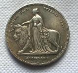 silver-plated UNA AND THE LION 1839 QUEEN VICTORIA 5 REPLICA Copy Coin commemorative coins