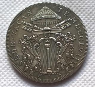 commemorative coins Italian states 1758 1 Scudo - Clement VIII Sede Vacante copy coins