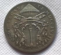 commemorative coins Italian states 1758 1 Scudo - Clement VIII Sede Vacante copy coins