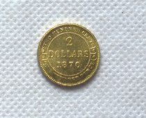 1870 Canada 2 Dollars Gold coin COPY FREE SHIPPING