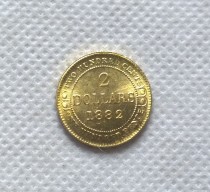 1882 Canada 2 Dollars Gold coin COPY FREE SHIPPING