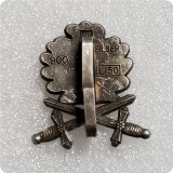 Antique silver Oak leaves pin sword brooch badge Germany jewelry men patriot gift shirts jacket accessory