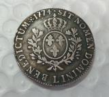 France - Louis XV 1 Ecu 1774 L (Bayonne) Copy Coin commemorative coins