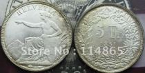 1851-A Switzerland 5 Francs UNC COIN COPY FREE SHIPPING