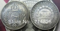1866 BRAZIL 2000 REIS COPY commemorative coins