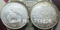 1886 BRAZIL 2000 REIS UNC COPY commemorative coins