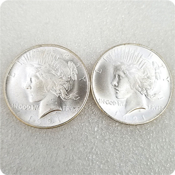 1921 Peace Dollar UNC Two Face Coin