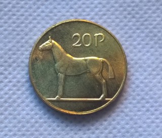 1985 Ireland 20 pence, 20p horse Copy Coin commemorative coins