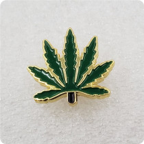 Cannabis Leaf Badge Pin
