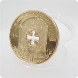 WWI&WWII Germany Cross Gold Plated Coin Ich Hatt Einen Kameraden Souvenir Metal Coin