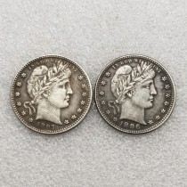 1896/1897 Barber Quarter  Two Face Coin Copy Coin
