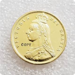 1887 United Kingdom ½ Sovereign - Victoria Copy Coin