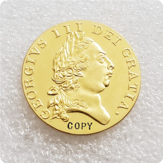 1787 United Kingdom 1 Guinea - George III (5th portrait; 'Spade' Guinea) Copy Coin