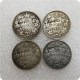 1875,1880,1889,1893 Canada 25 Cents COPY COINS