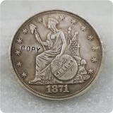 USA 1870,1871 Indian Headdress Dollar Patterns COPY