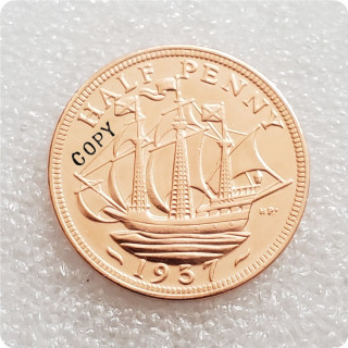 1937 United Kingdom 6 Pence and ½ Penny - Edward VIII Copy Coins