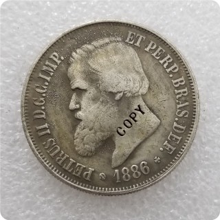 1886 BRAZIL 2000 REIS COPY commemorative coins-replica coins medal coins collectibles