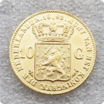 1842-1843 Netherlands 5,10 Gulden - Willem II Copy Coins