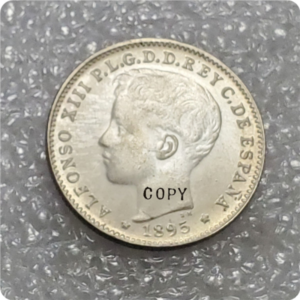 1895 PUERTO RICO 20 CENTAVOS UNC COPY coin