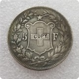 1888-1916 Switzerland 5 Francs BERN Copy Coins