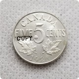 1925,1926 Canada nickel 5 Cents COPY commemorative coins-replica coins medal coins collectibles