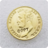 1826,1827 Netherlands 5 Gulden - Willem I COPY COIN