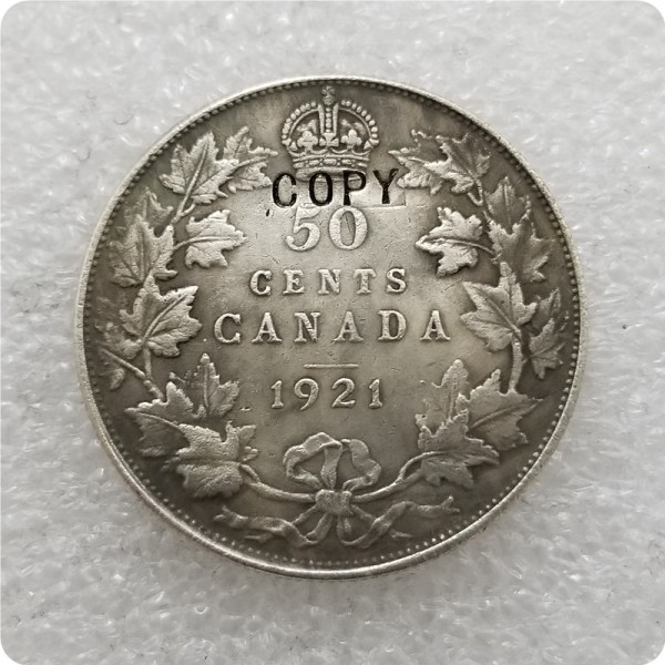 1921,1932 George V, Sterling Canada 50 Cents Half Dollar COPY