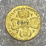 1779 RUSSIA 5 ROUBLES Gold Copy Coin