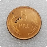 1875,1890 DENMARK 5 ORE COPY commemorative coins-replica coins medal coins collectibles