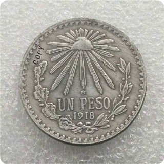 1918 Mexico 1 Peso Copy Coin