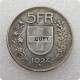 1924B,1928-B Switzerland 5 Francs COIN COPY commemorative coins-replica coins medal coins collectibles