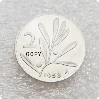 1958,1985 R Italy 2 Lire Aluminium Copy Coins