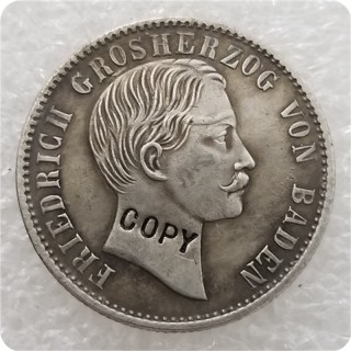 1860 Grand-duchy of Baden (German states) 1/2 Gulden - Friedrich I Copy Coin