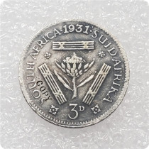1931 South Africa 3 Pence Copy Coin