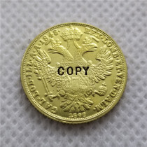 COPY REPLICA 1898A (1848)Austria - Habsburg 1 Ducat - Franz Joseph I (Golden Jubilee) COPY COIN